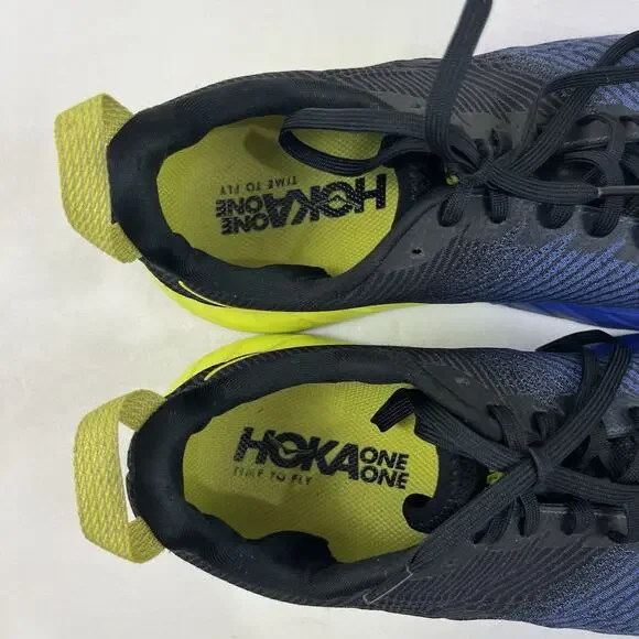 Hoka Mach 3 PROFLY Road Running Shoes Mens Size 10 Blue Yellow - Picture 7 of 8